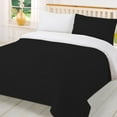 thumbnail image 2 of BedDecor 600 TC 100% Egyptian Cotton 3Pcs Reversible Duvet Set - Solid (Black, King/California King), 2 of 6