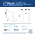 thumbnail image 2 of Ove Decors Tampa 60 in. L x 34 in. W x 72 in. H Alcove Shower Kit with Pivot Frameless Shower Door in ORB and Shower Pan, 2 of 17