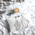 thumbnail image 5 of Fuzoiu Cute Ghost Simple Drawing Print Pillow Case with Hidden Zipper,Pillow Covers,Soft and Comfortable Pillowcase-16"x24", 5 of 6