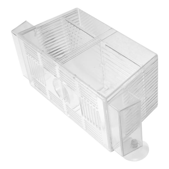 Milisten Aquarium Fish Breeding Box with Suction Cup Transparent Plastic Fish Incubator for Safe Separation