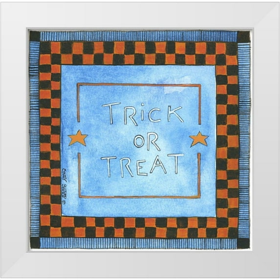 Shamp, Cindy 12x12 White Modern Wood Framed Museum Art Print Titled - Trick or Treat II