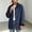 Navy, variant on FDGIU Women's Corduroy Collar Chore Jacket, Long Sleeve Button Down Casual Shacket, Loose Fit Mid Length Outerwear for Fall Spring