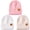 Beige+Pink+White, variant on 3 Pack Kids Warm Winter Knit Cuffed Beanie Hat for Boy and Girl 0-3 Year old 