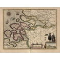 thumbnail image 2 of Vintage Maps 18x15 Gold Ornate Wood Framed with Double Matting Museum Art Print Titled - Map of Holland, 2 of 4