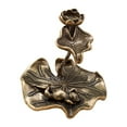 thumbnail image 1 of Backflow Incense Burner Aroma Ornament Lotus Leaf Tray Brass Incense Holder for, 1 of 9