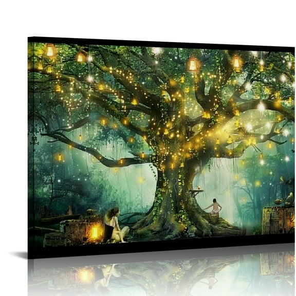 YILUYINQING Fantasy Artwork Canvas Wall Decor Ready To Hang Art 16x12in