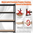 thumbnail image 2 of 5-Tier Heavy Duty Steel Shelving Unit, 72"H Industrial Garage Storage Rack with Adjustable Shelves, 2000lbs Total Load Capacity, 2 of 6