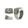 thumbnail image 2 of Mens Titanium Pattern Signet Ring, 2 of 5