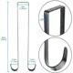 thumbnail image 2 of Colgador de corona de doble cara de 14,96 pulgadas para puerta, gancho grande de metal para corona navideña, colgador de puerta delantera, capacidad para 2 coronas, metal resistente negro, 1 unidad, 2 of 6