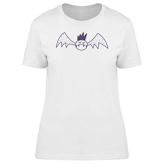 Cartoon Bat Drawing T-Shirt Women -Image by Shutterstock, Female XX-Large