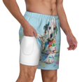 thumbnail image 3 of Balery A Funny Little Dalmatian Puppy Mens Swim Trunks Swim Shorts for Men Quick Dry Inseam Beach Shorts with Compression Liner Pocket-Small, 3 of 9