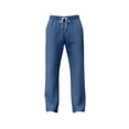 thumbnail image 4 of TKKCS Mens Soild Straight Leg Pants- Casual Drawstring Elastic Waist Relaxed Fit Flat Front Pants With Pockets Dark Blue Size 3XL, 4 of 5