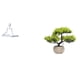 thumbnail image 1 of Juego de figuritas de escritorio, escultura abstracta de pensador, bonsái artificial, planta artificial en maceta, material PP, adorno decorativ, 1 of 8