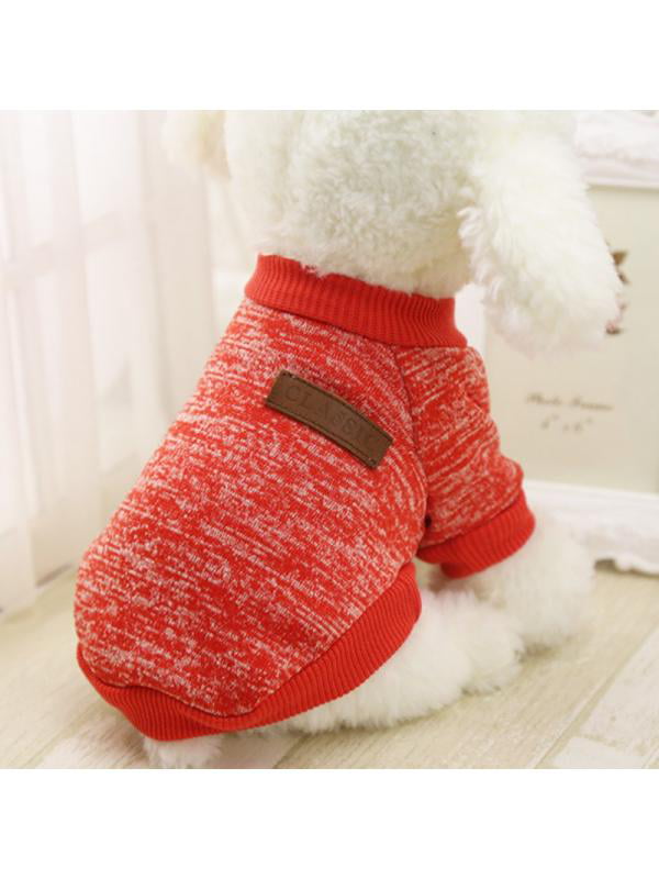 Warm Dog Hoodie Sweater Small Medium Pet Cat Clothes Coat Jacket Cute Jumper 