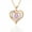 Pink, variant on PERITANG Necklace For Women Rose Gold Heart Pendant Necklace With Moissanite