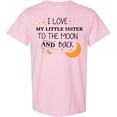 thumbnail image 3 of Inktastic I Love My Little Sister to the Moon and Back T-Shirt, 3 of 5