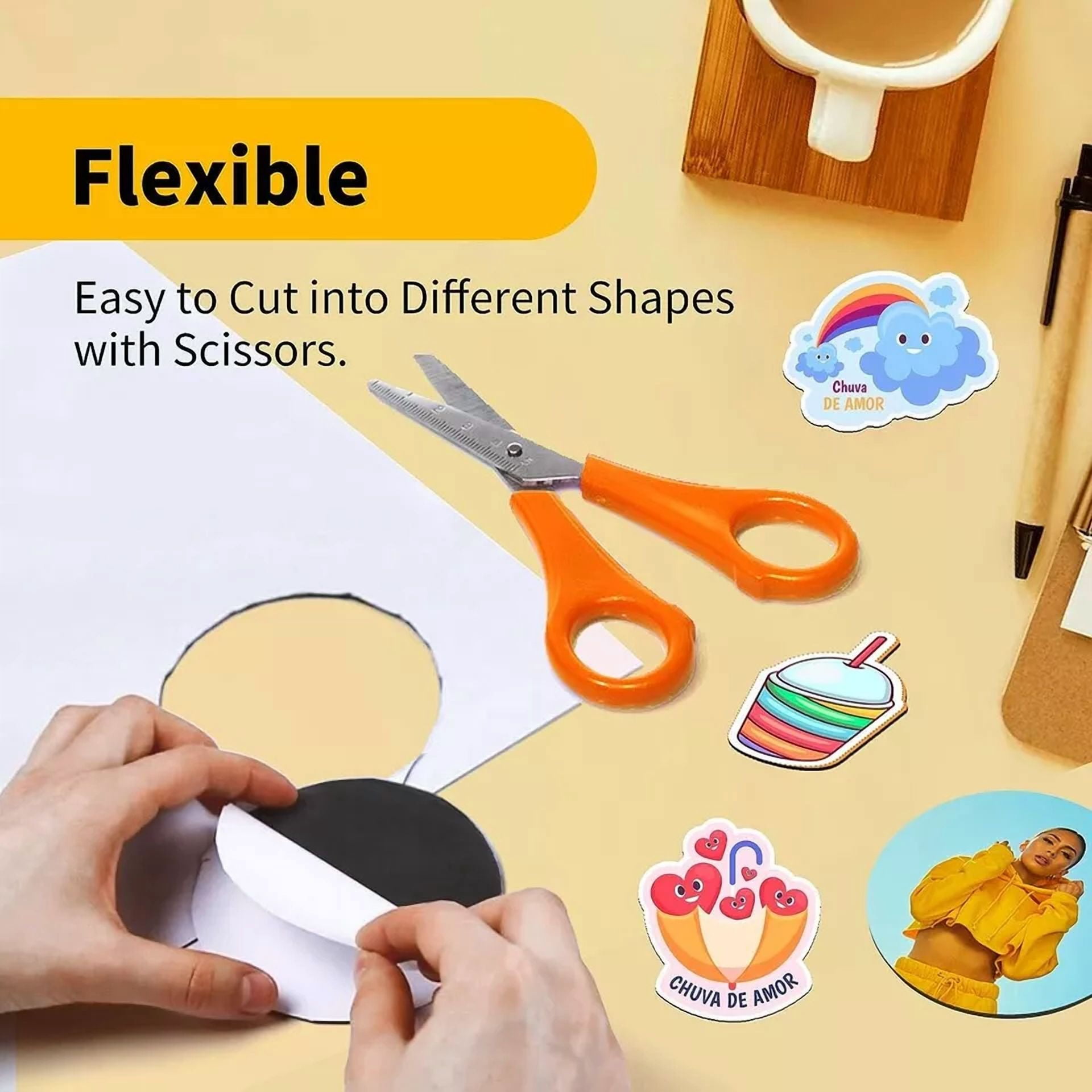 Strong Self Adhesive Magnetic Sheet 4X6 Flexible Magnetic Sheets With Adhesive
