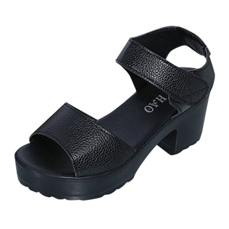 

GNEIKDEING Women Fish Mouth Hoes Wedge Sandal Middle Heel Flip-Flop Sandals Summer Sequin Beach Sandals Gift on Clearance