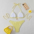 thumbnail image 5 of Dresfit Relaxed Fit Two Piece Swimsuit - Everyday Bikini Set for Summer Yellow M, 5 of 6