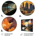 thumbnail image 3 of Designart "Atlanta Popart horizon I" Cityscapes Metal Wall Decor, 3 of 5