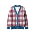thumbnail image 2 of Bixock Jeans Cardigan for Womens Open Front Long Sleeve with Pockets Printed Loose Casual Outerwear Fall Winter Coats Daily Wear, 2 of 5