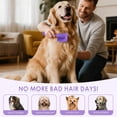 thumbnail image 4 of Large Slicker Brush for Dogs – 3pc Grooming Kit with Undercoat Rake & Comb, Deshedding Pin Brush for Mats & Shedding on Long-Haired & Double-Coated Dogs, Cats, Poodles & Goldendoodle, Purple, 4 of 8