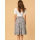 thumbnail image 5 of Allegra K Falda Midi Para Mujer Faldas Con Gradas Casuales Con Cintura Elástica Y Una Línea Rosa XS, 5 of 6