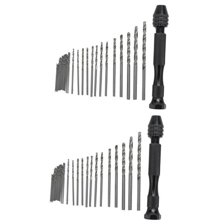 

Hand Drill Bits Set 62Pcs Hand Drill Set Precision Pin Vise -Mini Twist Drill Bits for Wood Delicate Manual Work