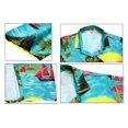 thumbnail image 4 of LA LEELA Women's Button Up Blouse Tops Hawaiian Shirts M Beach Sunset, Autumn Green, 4 of 5
