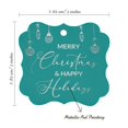 thumbnail image 7 of Inkdotpot Real Silver Foil Merry Christmas & Happy Text Tags Favor Bracket Shape Hang Pack Of 50 Paper Tags, 7 of 7