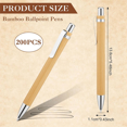 thumbnail image 2 of 400 Pcs Bamboo Ballpoint Pens Wooden Retractable Ballpoint Pen Bamboo Black Ink 1mm Pen Wood Sustainable Pens, 2 of 7