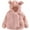 Pink, variant on Timegard Baby Toddler Clothes Winter Fleece Thick Jacket Cute Hoodie Cotton Comfy Coat Warm Outerwear