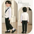 thumbnail image 5 of Hiijoy Infant Boys Formal Suit Waistcoat Trousers Bow Tie Tuxedo Outfits, Sizes 12-18M, 5 of 8