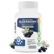 All Natural Elderberry Vitamins - Powerful Antioxidant Elderberry Capsules - Extra Strength 1200mg -  Supports Immune Health - Made in USA - 2 Month Supply
