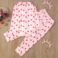 thumbnail image 4 of LUOGENLI Girls Pajamas Size 14-16 Set Kids Toddler Baby Girls Spring Summer Cartoon Print Short Sleeve Shorts Sleepwear Outfits Pajamas Clothes Girls Pajamas White 150, 4 of 8