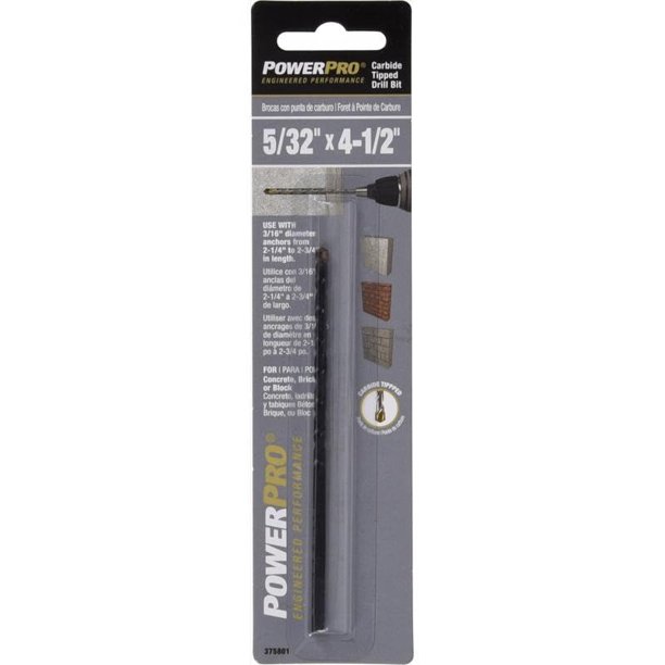 Broca Hillman de 5/32 pulgadas x 11 cm con punta de carburo
