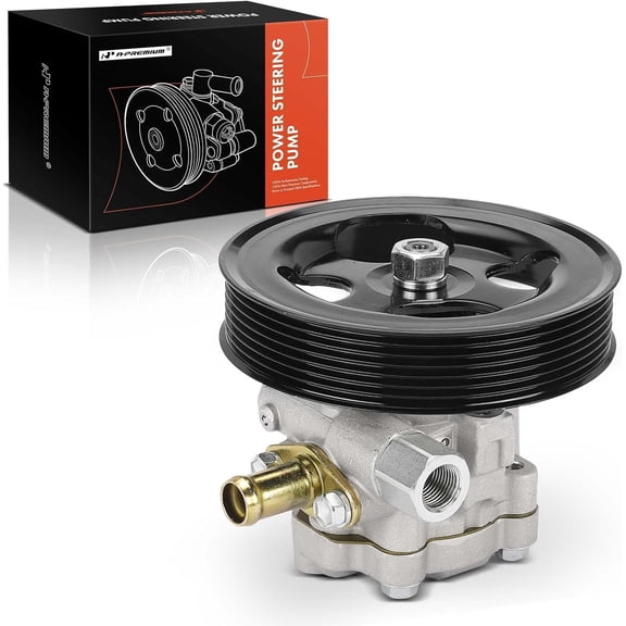 A-Premium Power Steering Pump, with Pulley, Compatible with Nissan Pathfinder 2011-2012, Titan 2011-2015, Armada 2010-2015 & Infiniti QX56 2012, V8 5.6L, Replace # 9901143, 49110ZV00A