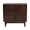 thumbnail image 3 of bali & pari Latika Real Burl Wood Storage Cabinet in Dark Walnut Brown, 3 of 10