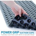 thumbnail image 2 of Extra Long Bath Tub & Shower Mat 39x16, Wet Floor Non Slip for Elderly & Kids Bathroom, 30% Longer Bathtub Mats,Suction Cups, Drain Holes, Machine Wash, Black, 2 of 5
