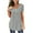 Gray, variant on Womens Tops Tbopshirt Summer Tops for Women,Plus Size T Shirts,Women's Solid Round Neck Button Pleated Tops,Short Sleeve Blouses