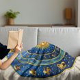 thumbnail image 3 of Astrology Soft Flannel Fleece Throw Blanket, Wheel of Astrological Signs Names Dates Moon Sun in Middle, Cozy Plush for Indoor and Outdoor Use, 50" x 70", Blue Yellow and Cream, by Ambesonne, 3 of 5