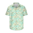 thumbnail image 1 of Birdeem Chemise Hawaïenne à Imprimé Géométrique pour Hommes, Col à Revers, Manches Courtes, Décontractée et Confortable, 1 of 5