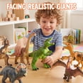 thumbnail image 4 of Joyfy 6 Pcs Jumbo Dinosaur Toys for Toddlers, Large Soft Dinosaur Figures with an Educational Book, Realistic Jurassic World Toys for Kids Ages 1-5, Big Dinosaur Toys for Christmas Birthday Gift, 4 of 9