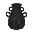 thumbnail image 6 of Decorative Terracotta Vase with Handles for Living Room Decor - Boho Flower Vase for House, Bedroom, or Office Space - Ideal for House Accent, Side Table, or Desk Accessory - 12", Black, 6 of 12