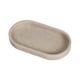 thumbnail image 5 of Bandeja de dispensador de jabón 7.8x3.9 pulgadas Sleek Forma ovalada bandeja de tocador versátil para cepillos de maquillaje accesorio decorativo Beige, 5 of 8