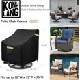 thumbnail image 2 of Cubierta Impermeable para Silla Giratoria de Exterior KONWLANG Paquete de 2, 2 of 6