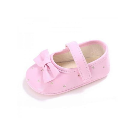 

Luxsea Baby Girl Toddler Soft Sole PU Leather Bowknots Shoe Anti-Slip Shoes