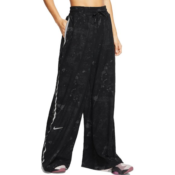 Nike CJ4149-010 City Ready Wide Leg Fleece Training Trousers Black ( XL )