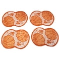 thumbnail image 2 of geerera 4-Pack Lace Pumpkin Placemats, 12x18" Orange Harvest Table Mats with Scalloped Edge, Rustic Fall Thanksgiving Dinnerware for Home, Kitchen & Dining Table, 2 of 6