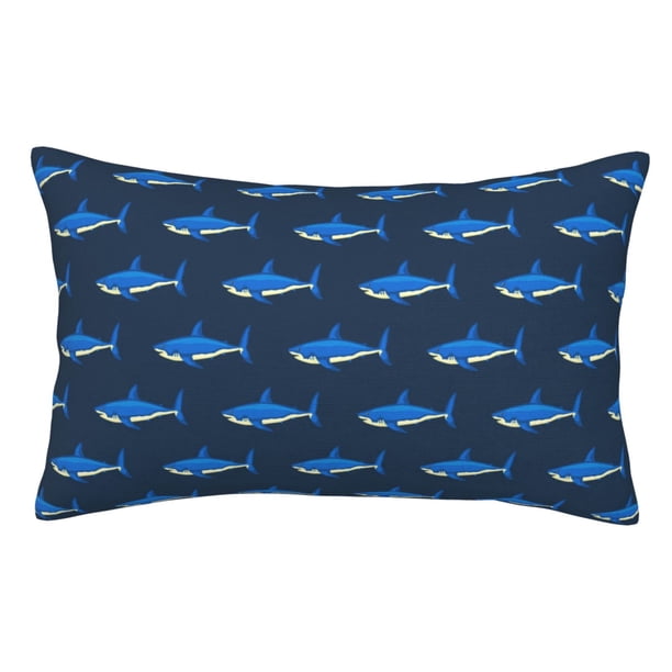 Balery Cute Shark Funda de Cojín Estampada, Regalos para Mujeres, Regalos de Amor para Ella, Regalos para Novia o Esposa, Funda de Almohada-16"x24"